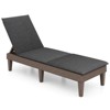 Tangkula 2PCS Patio Lounge Chair Recliner Chair w/ 3-Position Adjustable Backrest & Cushion Brown & Gray - 3 of 4