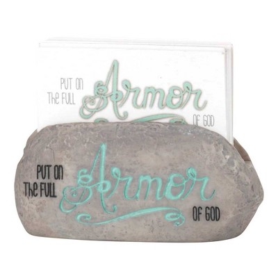 Full Armor of God Table Top Thoughts Gray 1.5 x 2.5 Resin Stone Table Top Sign Plaque