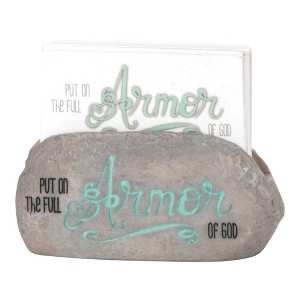 Full Armor of God Table Top Thoughts Gray 1.5 x 2.5 Resin Stone Table Top Sign Plaque - 1 of 1