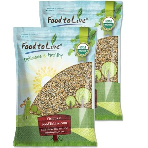 Organic Omega-3 Seeds Mix with Flax, Chia and Sesame, X Pounds - A Blend of Non-GMO Whole Seeds, Raw, Kosher, Vegan, Bulk. - 1 of 4