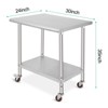 Stainless Steel Work Table, NSF Commercial Grade, Adjustable Shelf, Silver - 3 of 4
