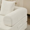 GDFStudio Clara Convertible Compressed Foam and Chenille Floor 79" Sofa Bed with Pillows - 3 of 4