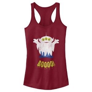 Juniors Womens Toy Story Halloween Squeeze Alien Boo Ghosts Racerback Tank Top - 1 of 4