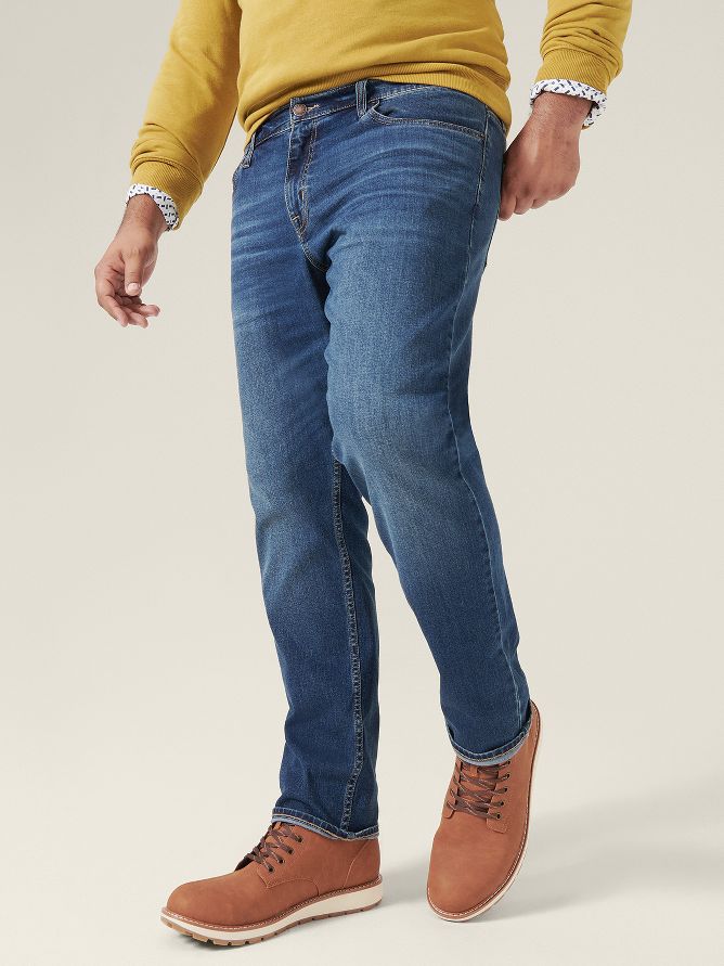 Liberty Blues Men's Big & Tall Loose-fit Side Elastic 5-pocket Jeans - Tall  - 44 40, Blue : Target