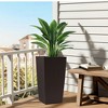 NAYSAYE Planter Large Flower Pots Drainage Holes for Indoor Outdoor Garden, Brown, 15.35"*15.35"*30.12" - 2 of 4