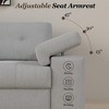 85" Modern 3-Seater Sofa, Adjustable Armrests, Plush Chenille Upholstery, Deep Seat & Button Tufted Back. For Living Room, Bedroom. Easy Assembly. - 4 of 4