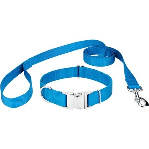 Country Brook Petz Premium Nylon Dog Collar and Leash Set for Small Medium Large Dogs - Vibrant 30+ Color Selection - 1 of 4