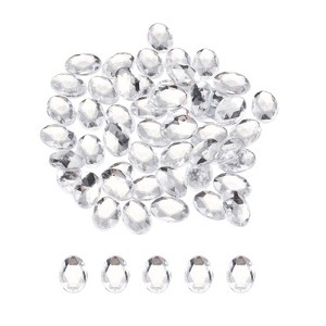 Unique Bargains Flat Back Artificial Rhinestones for Wedding DIY Crafts Party 50 Pcs - 1 of 4