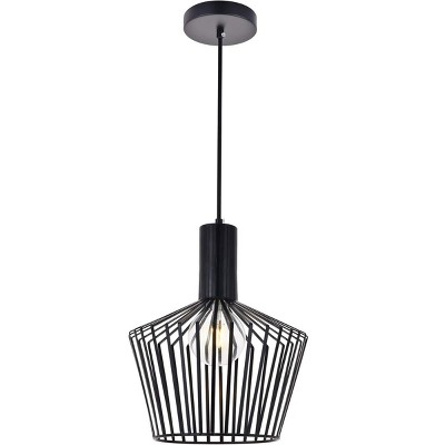 Elegant Lighting Ronnie 1 Light Black Pendant