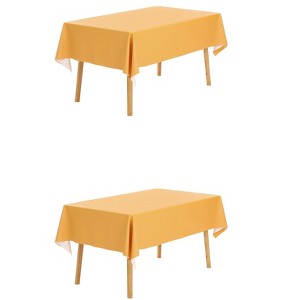 Unique Bargains Kitchen Dining Room Washable Water Resistance Faux Leather Table Cover 2 Pcs - 1 of 4