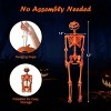 5.2 FT Orange Life-Size Poseable Halloween Skeleton with Pumpkin Head and Movable Joints - Gallery View 2 of 10 5.2 FT Orange Life-Size Poseable - 3 of 4