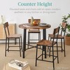 Best Choice Products 5-Piece Modern Round Counter Height Dining Set w/ 4 Chairs, 1.5in Thick Table - 3 of 4
