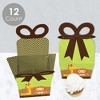 Big Dot of Happiness Funfari - Fun Safari Jungle - Square Favor Gift Boxes - Baby Shower or Birthday Party Bow Boxes - Set of 12 - 3 of 4