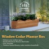 All Things Cedar 22 Inch Outdoor Window Planter, Handcrafted Wood Wall Mount Box for Garden Plants, Herbs, and Flowers, Natural Finish - 2 of 4
