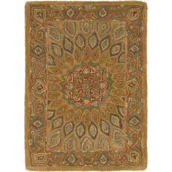 Braided BRD313 Hand Woven Area Rug - Brown/Multi - 6'x9' Oval