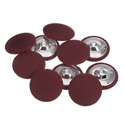 Unique Bargains Round Metal Sewing Cloth Covered Button 10 Pcs