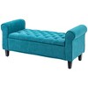 CAVINAS Storage Bench Storage Ottoman with Rolled Arms Button Tufted Ottoman Bench for Bedroom, Entryway - 3 of 4
