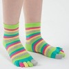 Rainbow Striped Pattern Toe Socks from the Sock Panda (Women's Sizes, Adult Medium) - 3 of 3