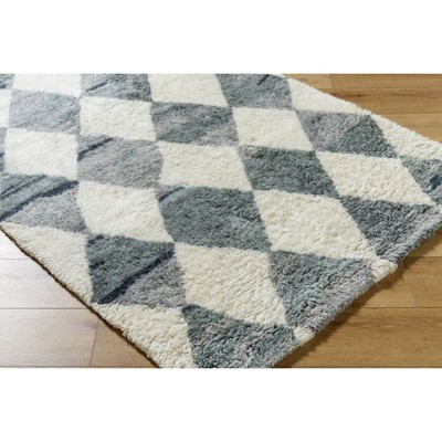 Ivory and Sage Wool Handmade Tufted 8' x 10' Area Rug