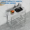 Acekool 47"x20"x37" Stainless Kitchen Sink, 360° Rotating Faucet, Storage Rack, Hot Cold Water for Indoor Outdoor Use - 2 of 4
