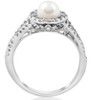 Pompeii3 Diamond Pearl Halo Ring 14K White Gold - 2 of 4