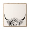 Sisi and Seb Peeking Highland Cow Framed Wall Art Gray - Deny Designs - 4 of 4