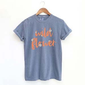 Simply Sage Market Women's Wild Flower Short Sleeve Garment Dyed Tee - 1 of 4