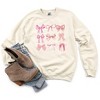 Simply Sage Market Women's Graphic Sweatshirt Coquette Pink Bow Chart - 3 of 3