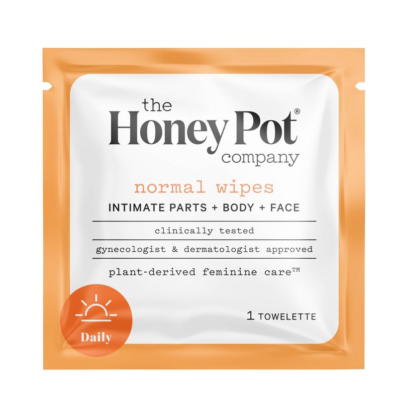 The Honey Pot Company, Normal Feminine Cleansing Wipes, Intimate Parts, Body or Face, 3 of 13