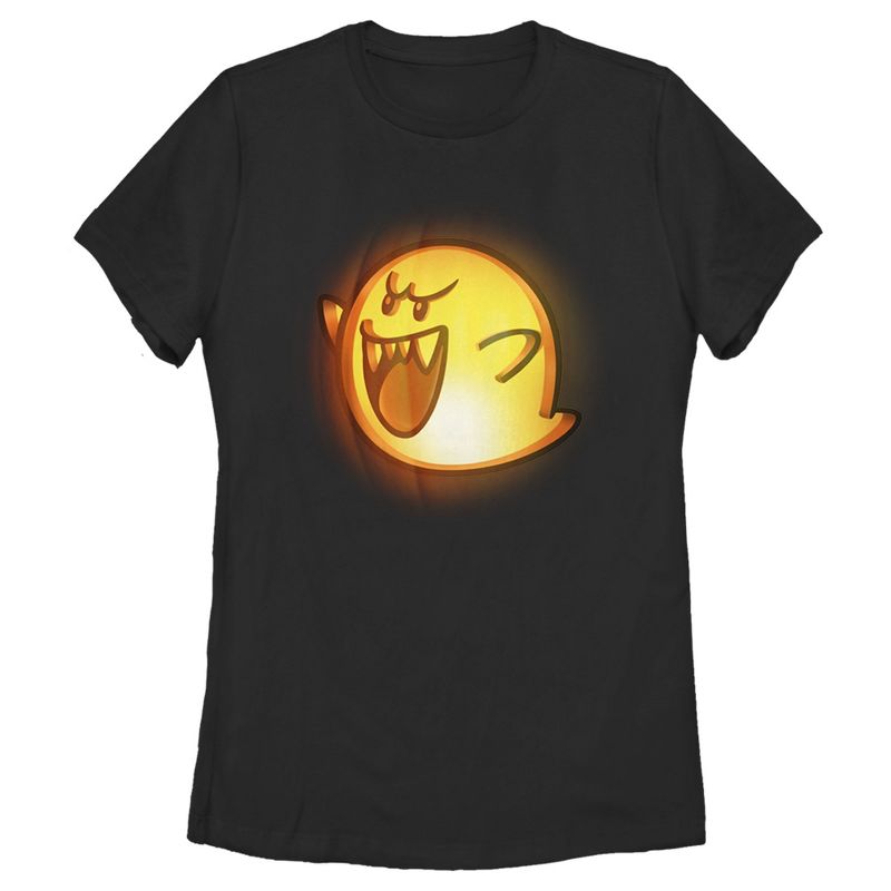 Women's Nintendo Halloween Boo Pumpkin T-Shirt, 1 of 4