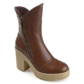 Journee Collection Womens Jaquie Round Toe Platform High Ankle Booties