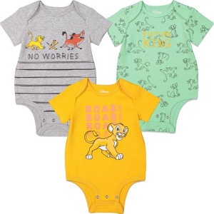 Disney Baby Girls 3 Pack Bodysuits Newborn to Infant Sizes (Newborn - 24 Months) - 1 of 4