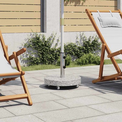 vidaXL Parasol Base Grey Granite and stainless steel Medium