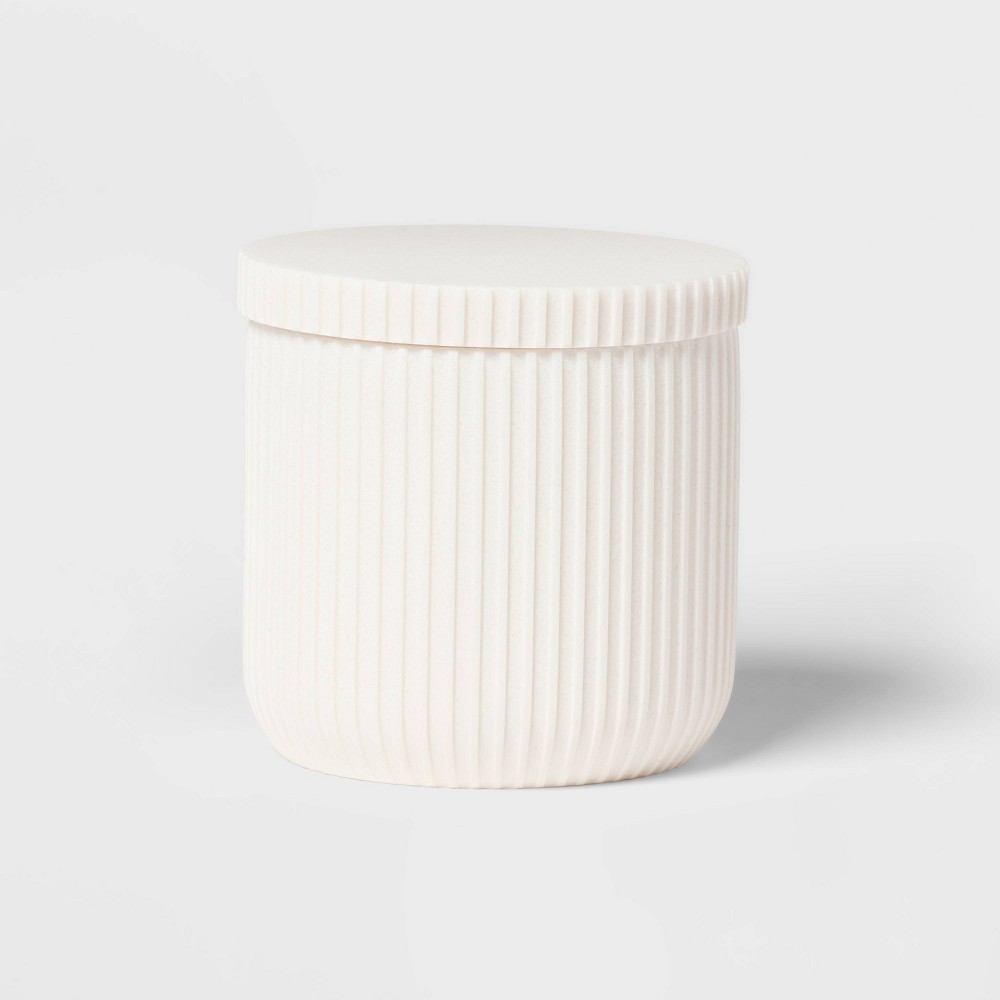 Ribbed Canister White - Room Essentials™