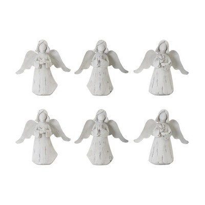 Melrose Praying Angel Figurine (Set of 6)