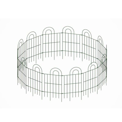 Dolonm 14-Panel Metal Garden Fence 24"H x 20.4"L - Rustproof, Moveable Pet Barrier for Yard, No Tools Needed