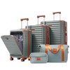 HDZNVF Luggage Sets 5 Piece with Front Opening, Hardside Expandable Carry on Suitcase with Spinner Wheels TSA Lock - 2 of 4