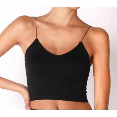 Women's Skinny Strap Cropped Cami - Nikibiki