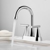 Cobbe Chrome Bathroom Faucets for Sink 3 Holes, 4 inch Bathroom Sink Faucet with Pop-up Drain and Supply Hoses, Stainless Steel Centerset Faucets - 4 of 4