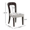 Set of 2 Upholstered Armless Dining Chairs with Fabric Seats and Solid Wood Legs,Modern Side Chairs for Kitchen or Dining Room-The Pop Home - 4 of 4
