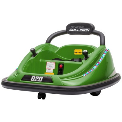 Green 12V Electric Kids Bumper Car with Remote Control