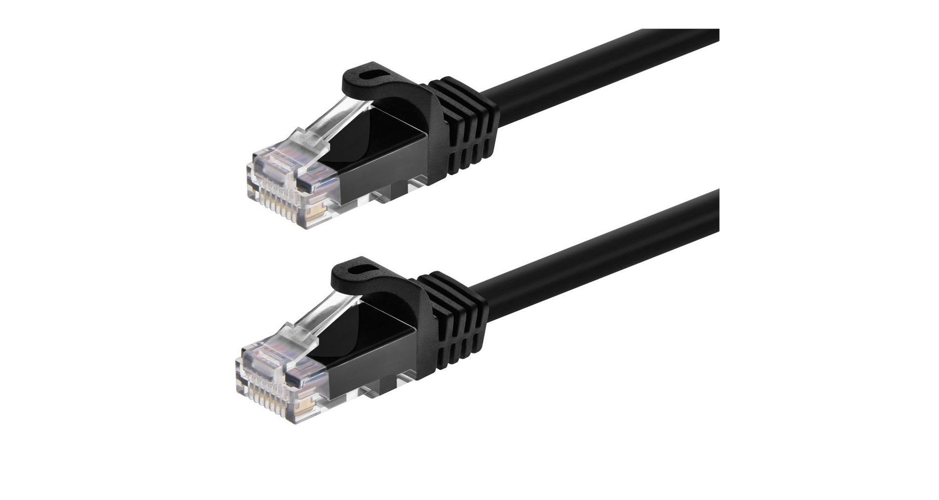 Monoprice Cat6 Ethernet Patch Cable - 5 Feet - Black | Network Internet Cord - RJ45, Stranded, 550Mhz, UTP, Pure Bare Copper Wire, 24AWG - Flexboot