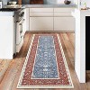 Coucheta Vintage Washable Area Rugs, Non-Slip Low Pile with Rubber Backing for Living Room, Bedroom, Kitchen, Home Office Decor,Multi-Color & Size - 3 of 4