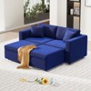 Buenhomino Modern DIY Sectional Sofa, Modular Sectional Couches for Living Room，Dark Blue Velvet - 2 of 4