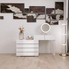 Hommoo 10 Drawers Dresser with Extended Desktop White Color - 2 of 4