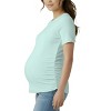 Women's Women's Crew Neck Side-Ruched Maternity Short Sleeve Top | Motherhood Maternity - 3 of 3