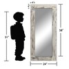 Wooakway Distressed Solid Wood Accent Mirror Vintage Full Length Mirror Retro Leaning Mirror Weathered White/Antique Brown/Charcoal - 3 of 4