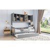 Twin Size Wooden Daybed with Twin Size Trundle, All-in-One Cabinet and Shelf - 4 of 4