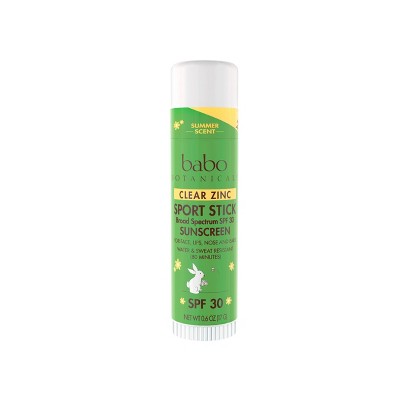 babo botanicals clear zinc sport stick