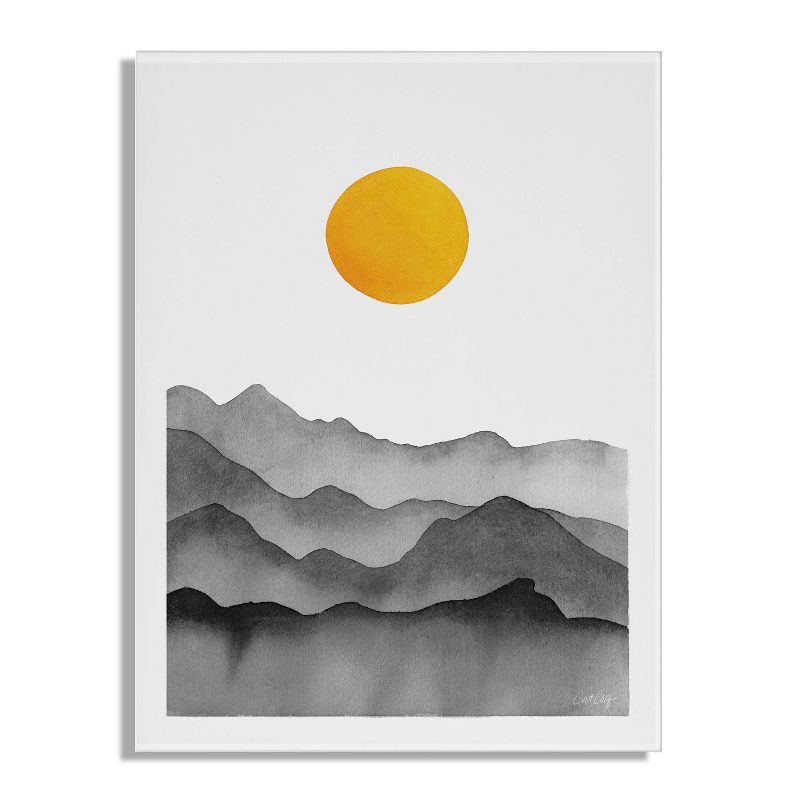 23&#34; x 31&#34; Mountain Range Silhouette by Cat Coquillette Unframed Wall Canvas Black/Yellow - Kate &#38; Laurel All Things Decor, 3 of 7